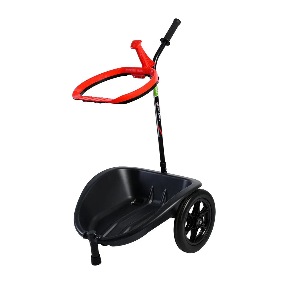 Black Litter picking cart on a white background