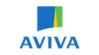 Aviva logo with blue, green, and yellow colors on a white background