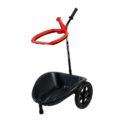 Black Litter picking cart on a white background