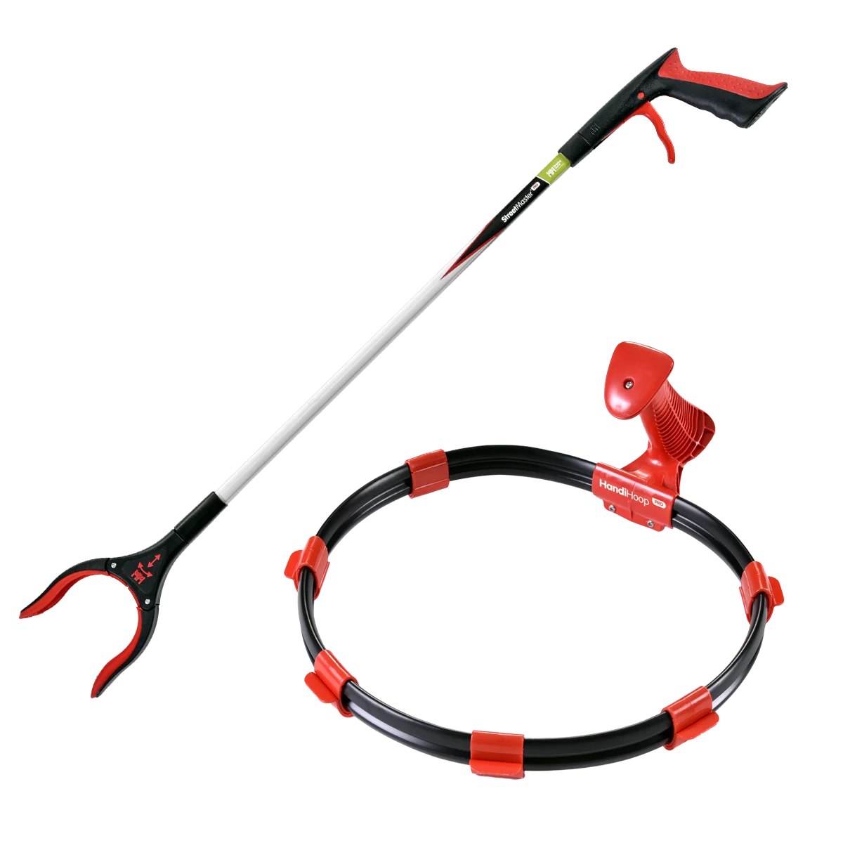 Adult litter picking bundle kit with Streetmaster Pro and Handi Hoop Pro.