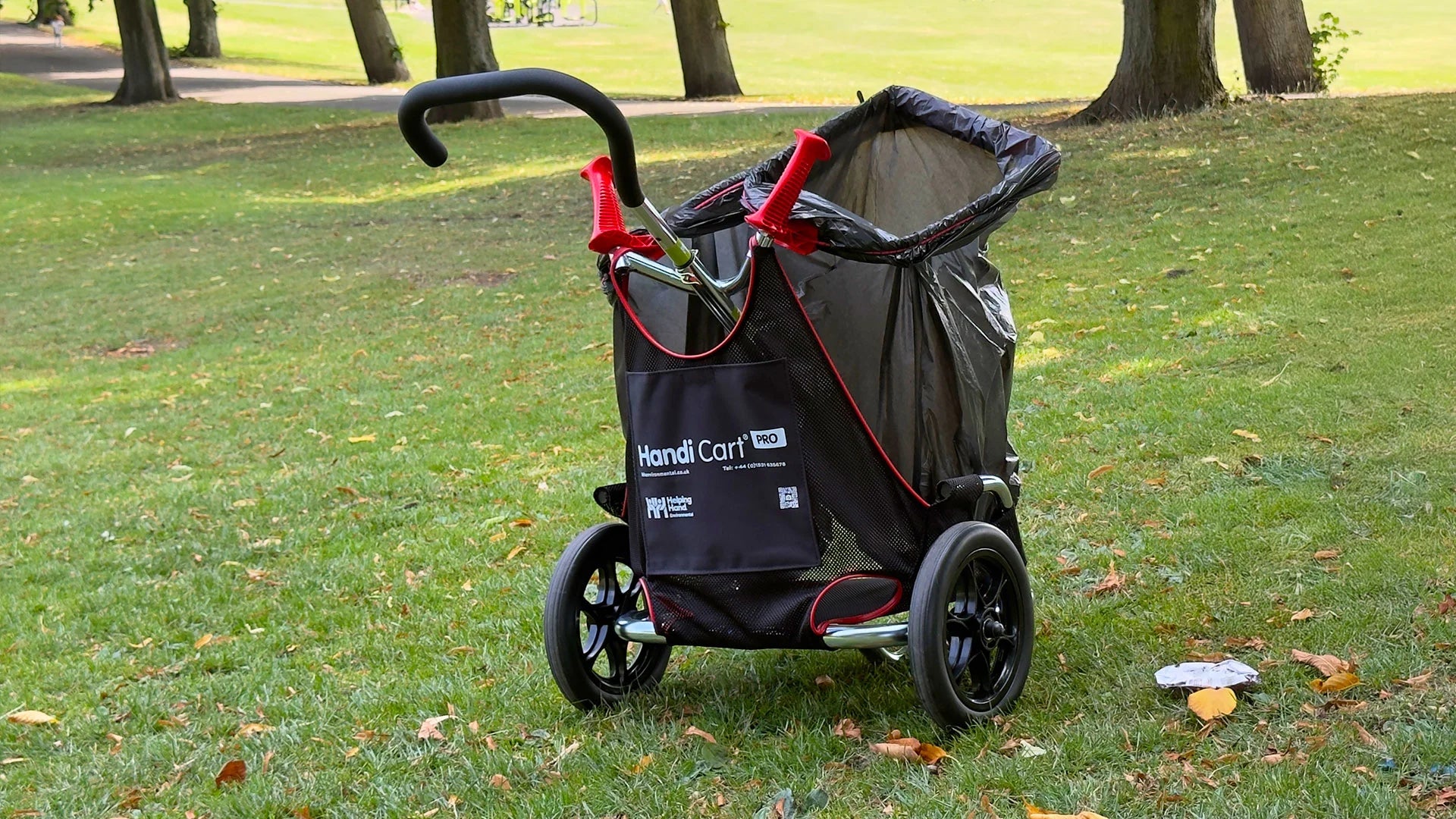 Handi Cart on a grassy area.

