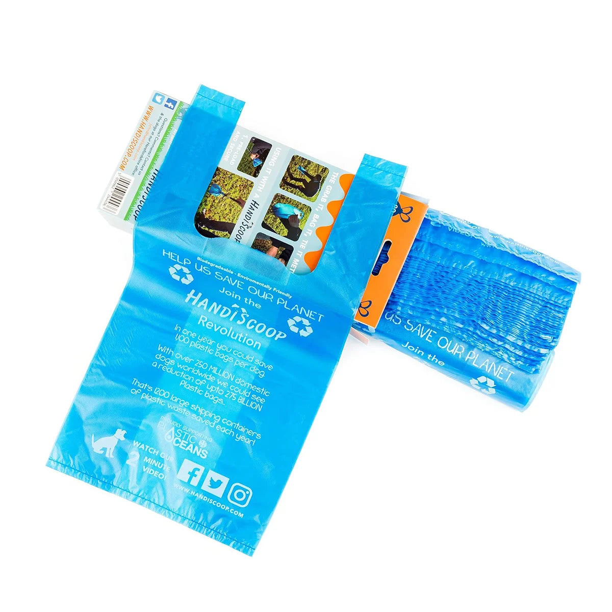 Handi scoop Biodegradable Poop scoop bags..