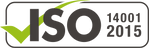 ISO 14001 2015 certification logo with a green check mark for Helping Hand.
